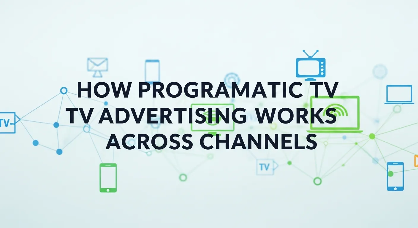 Step-by-step diagram of programmatic TV advertising across platforms