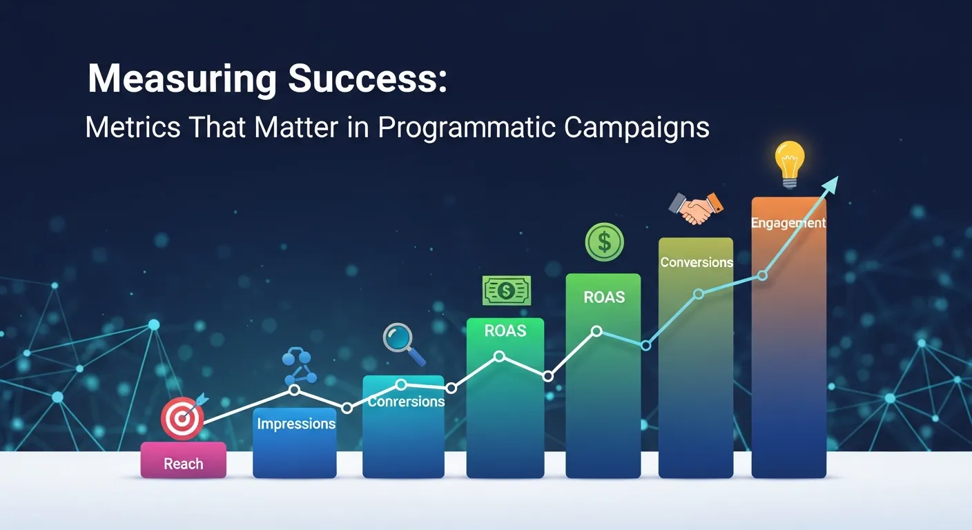 Diagram highlighting important KPIs for programmatic advertising campaigns