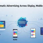 Diagram explaining programmatic advertising workflows across display, mobile, and video