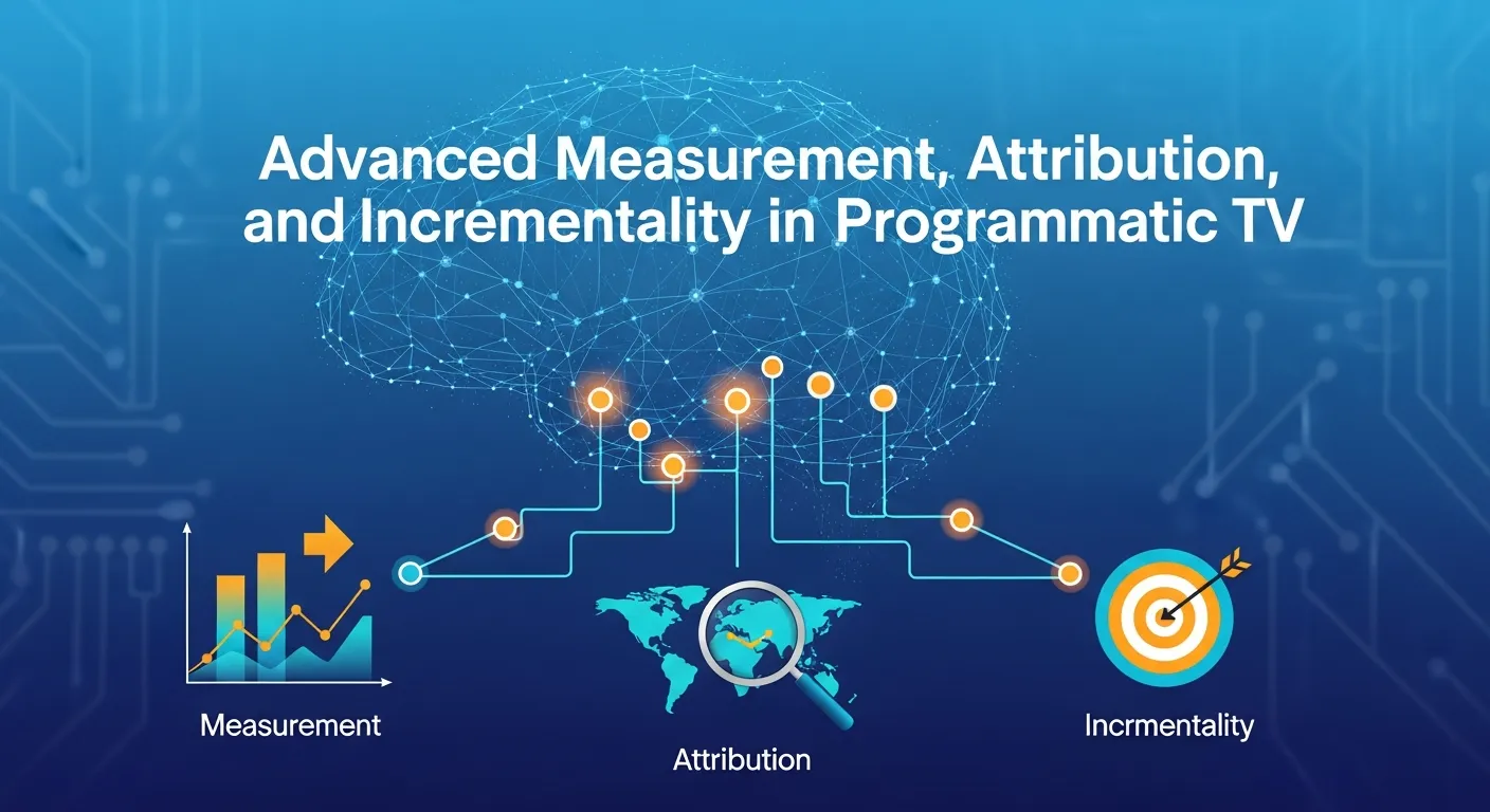 Advanced measurement and attribution in programmatic TV showing ad performance and incrementality analysis
