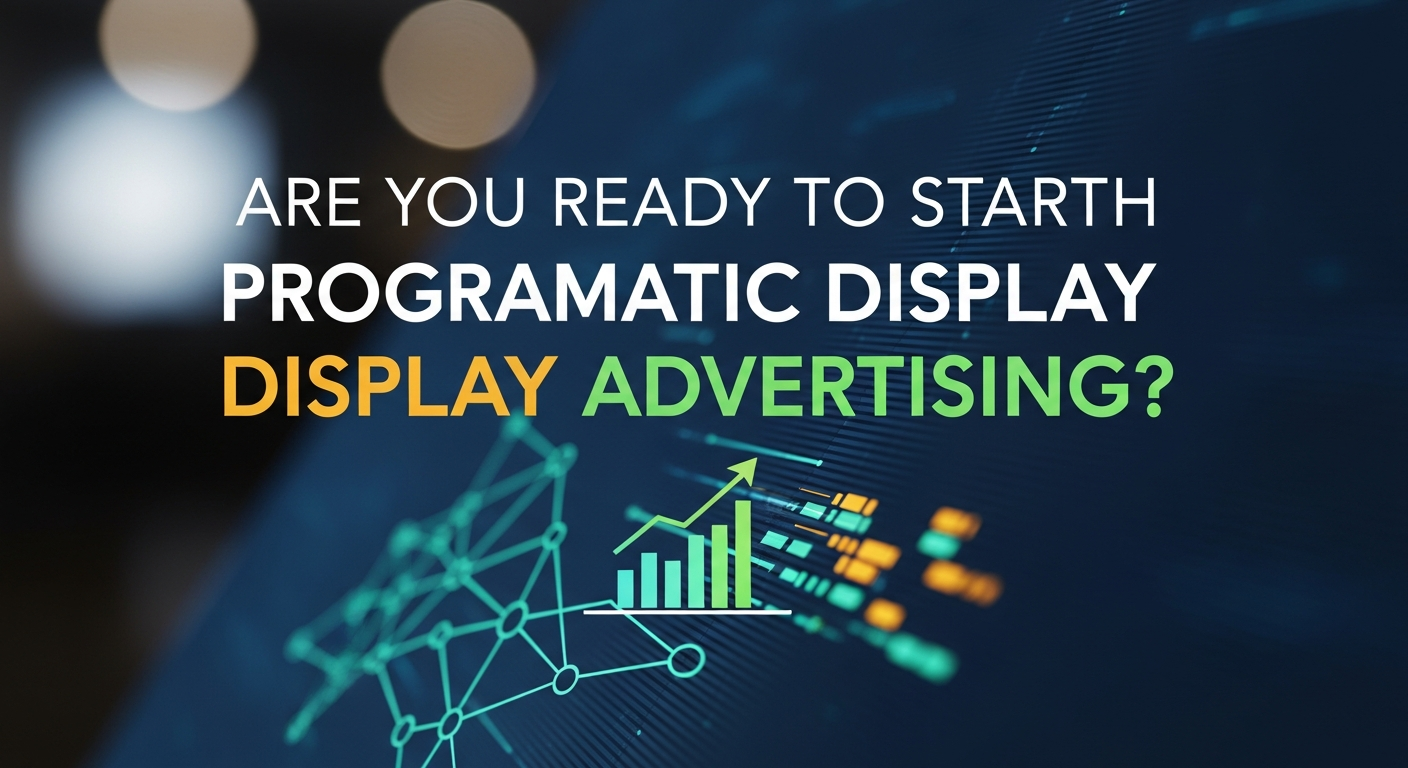 Digital marketing professional setting up programmatic display advertising using automated ad technology