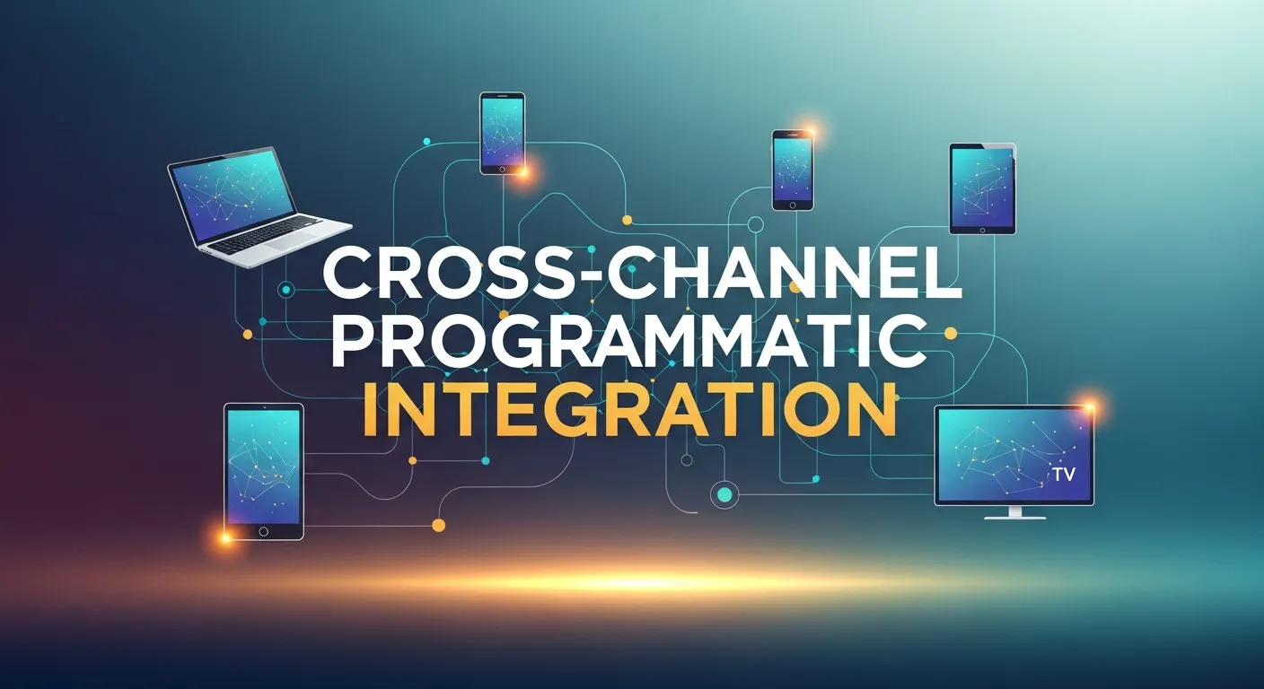 Visual showing cross-channel programmatic integration for unified ad buying