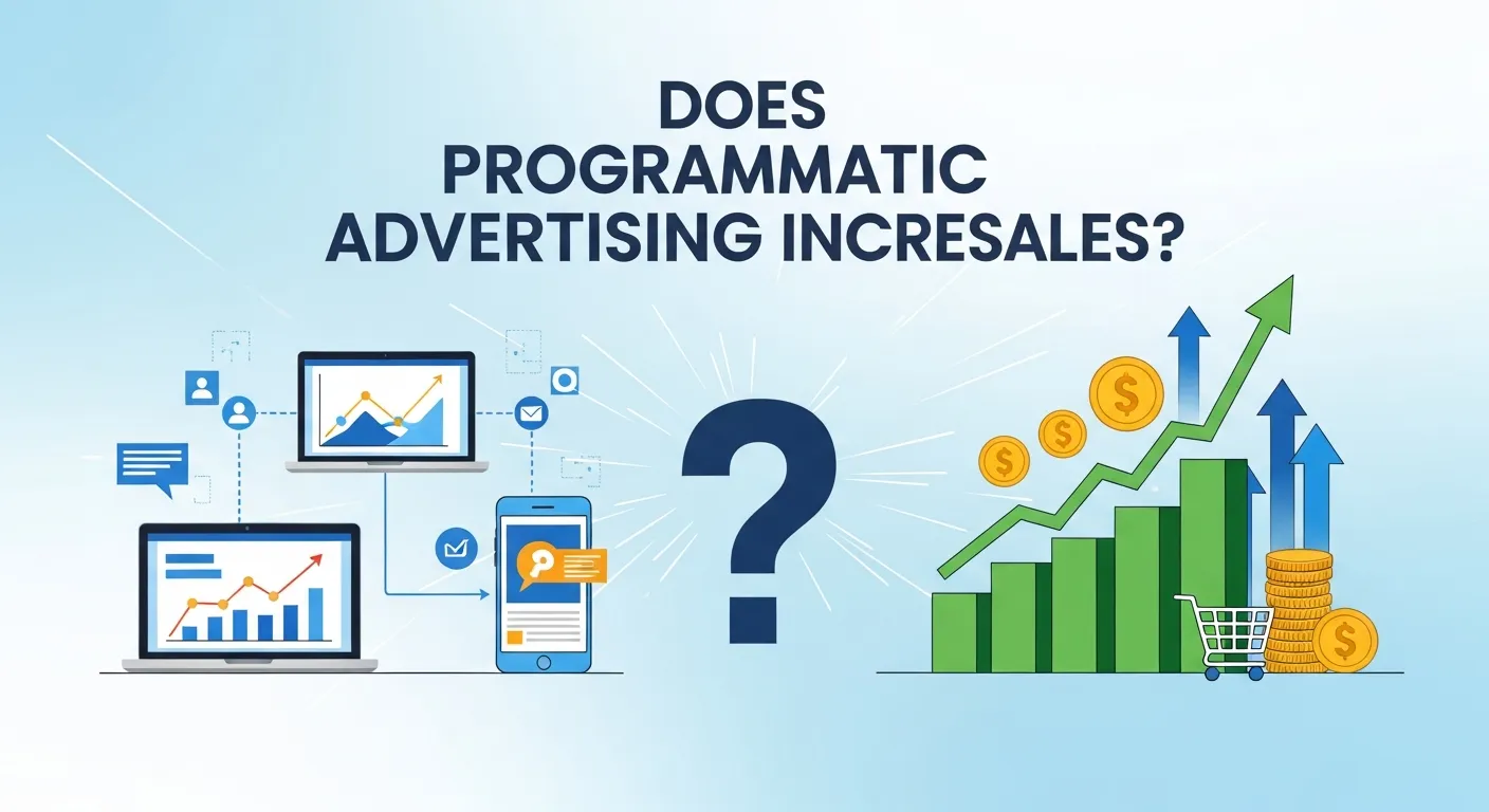 Visual representation of higher conversions and revenue from programmatic ad campaigns