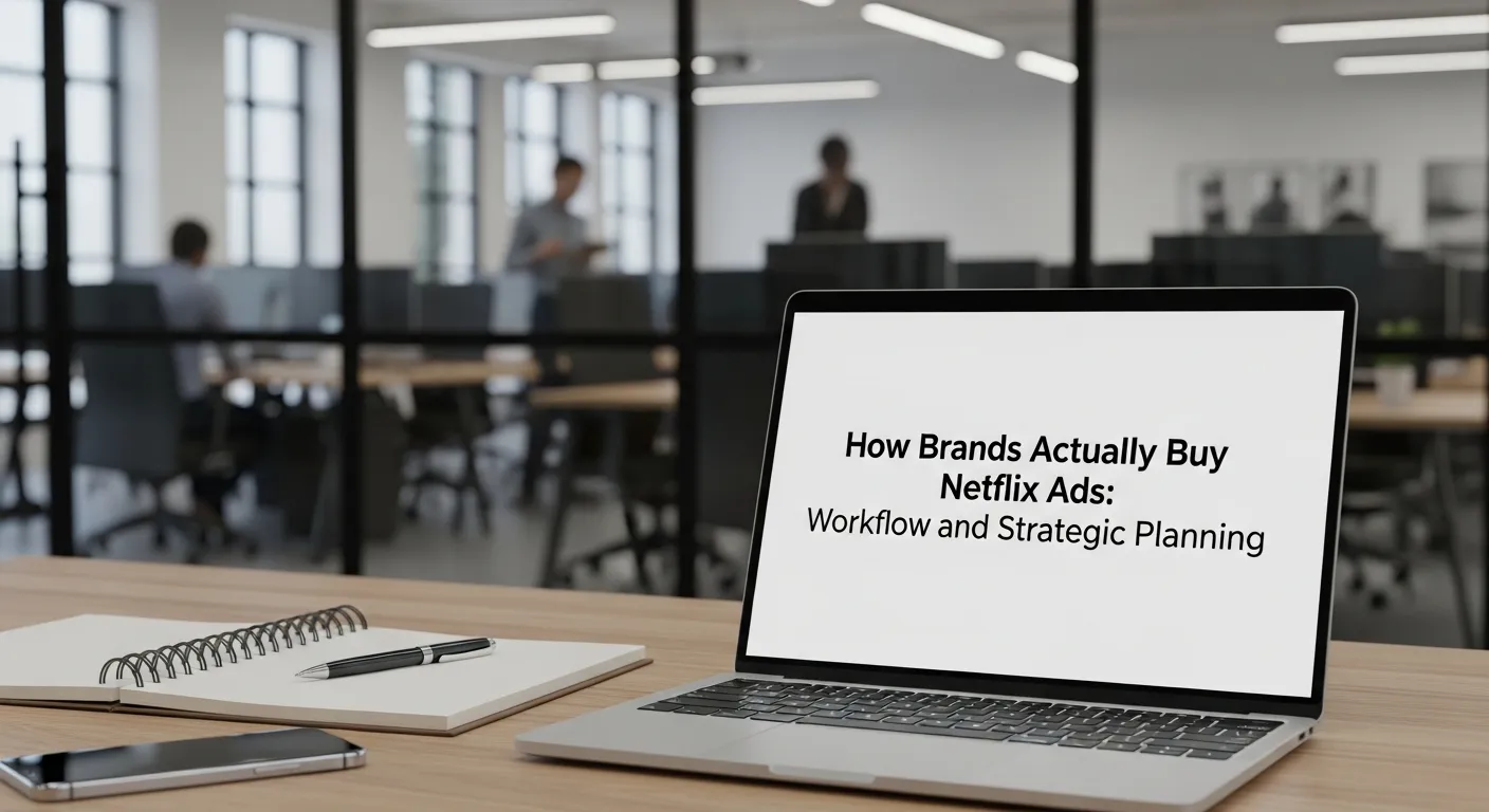 Workflow showing how brands plan and buy ads on Netflix