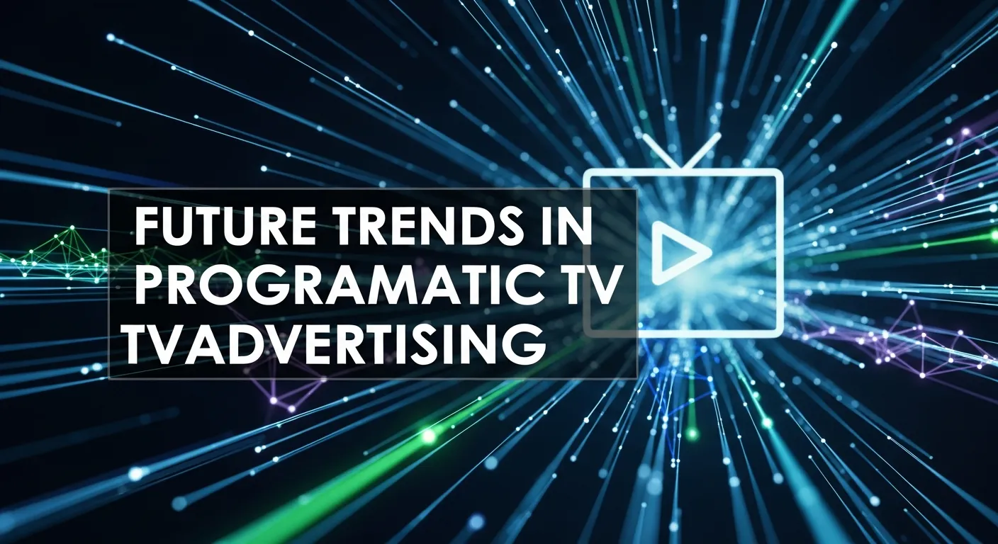 Graphic showing the workflow of programmatic TV ad campaigns