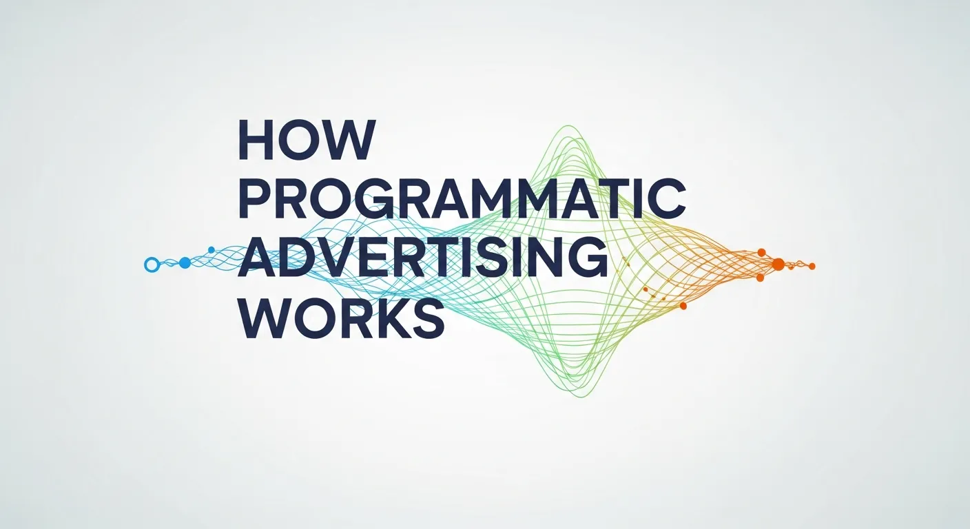 How programmatic advertising works showing automated real-time ad buying process