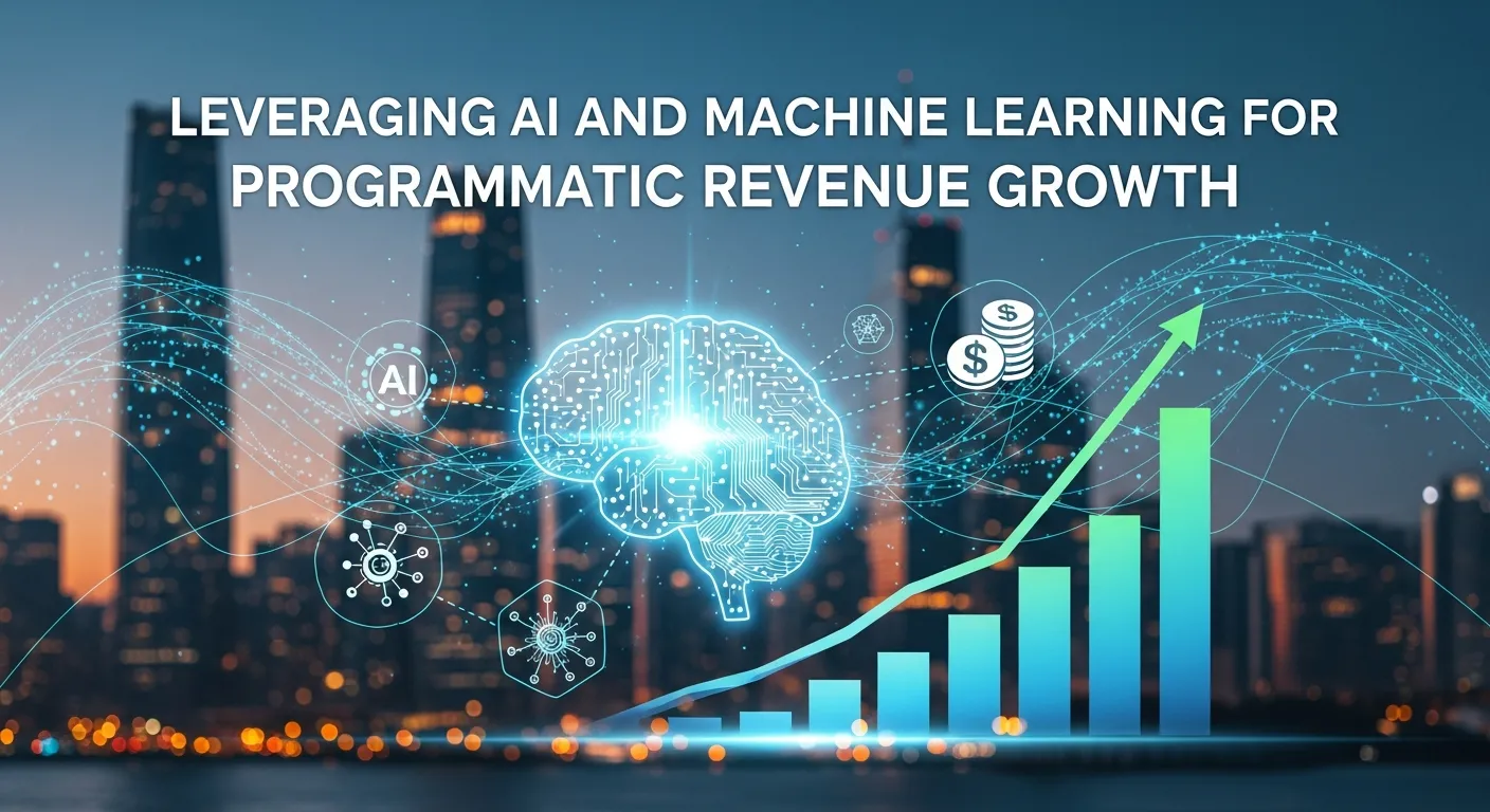 Infographic illustrating how machine learning improves programmatic advertising revenue