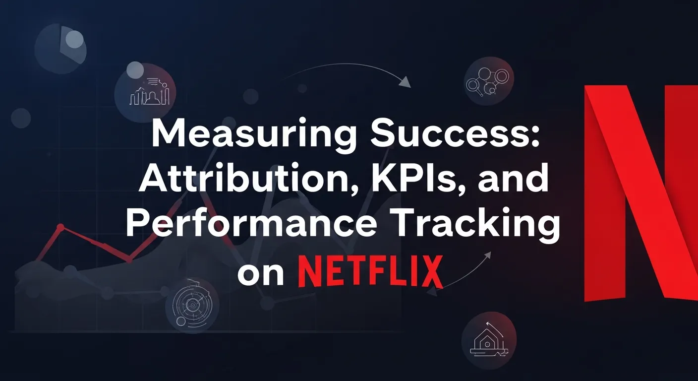 Dashboard showing Netflix ad performance tracking, KPIs, and attribution metrics