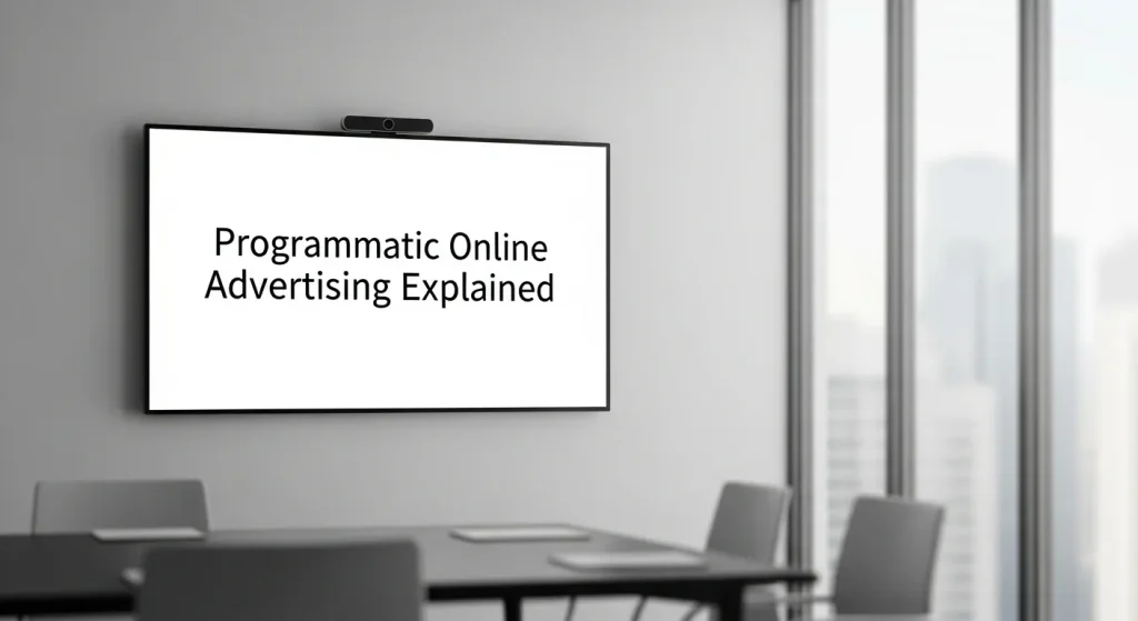 Illustration of programmatic online advertising workflow and process