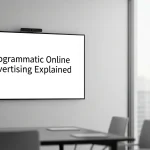 Illustration of programmatic online advertising workflow and process