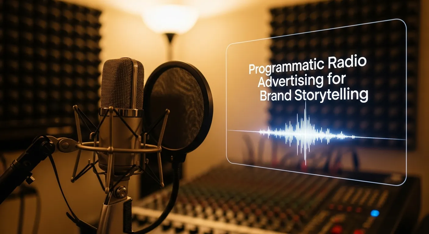 Diagram of brands delivering stories to listeners via programmatic radio ads