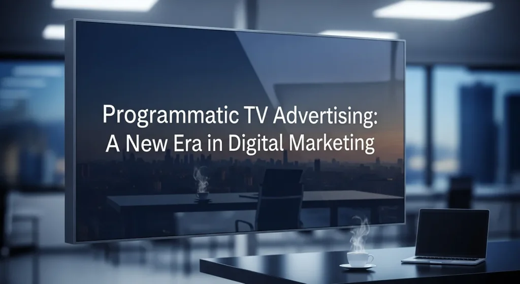 Programmatic TV advertising displaying targeted ads on connected television screens