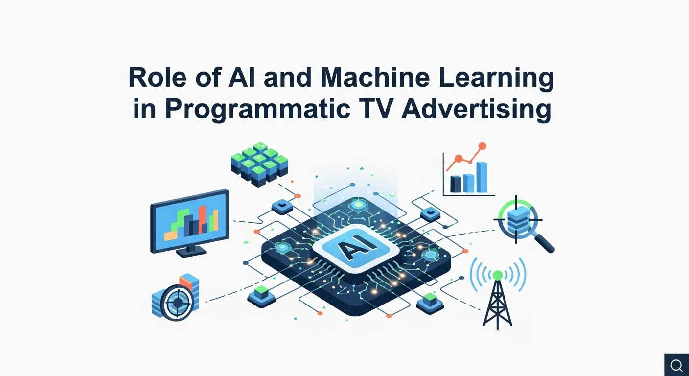 Graphic explaining how AI and machine learning optimize programmatic TV ads