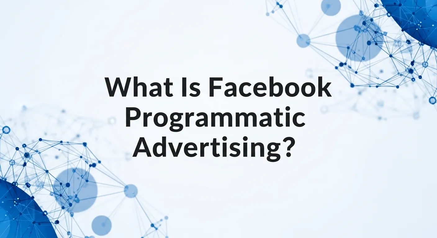 Visual overview of programmatic advertising and Facebook ad automation
