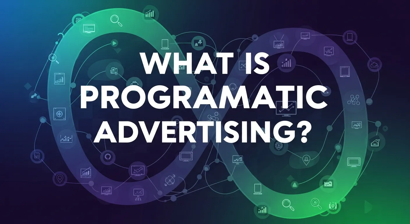 Graphic explaining the basics of programmatic advertising for marketers