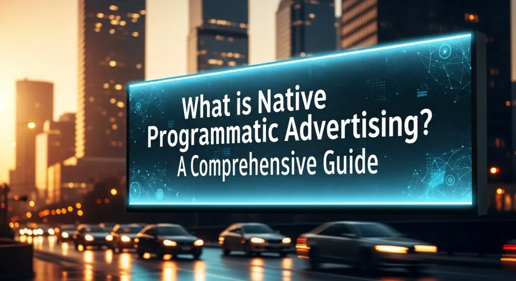 Visual showing the concept of native programmatic ads integrated seamlessly into content