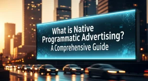 Visual showing the concept of native programmatic ads integrated seamlessly into content