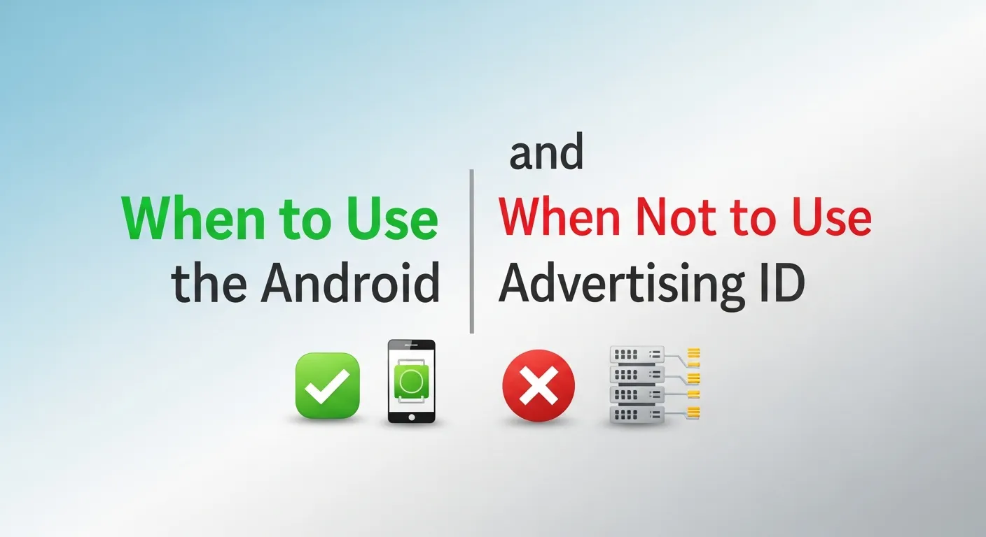 Illustration showing proper and improper use cases for Android Advertising ID