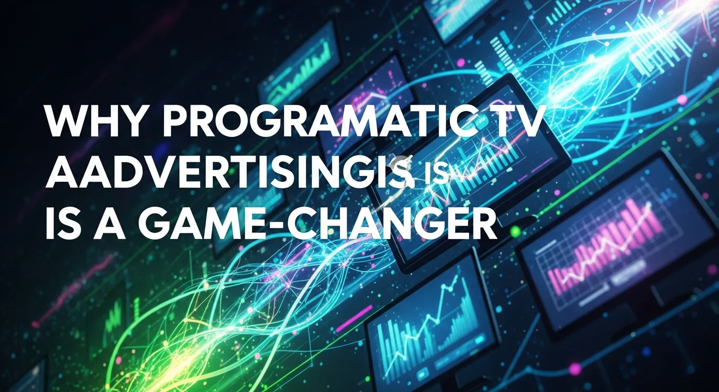 Graphic highlighting benefits of programmatic TV advertising over traditional TV