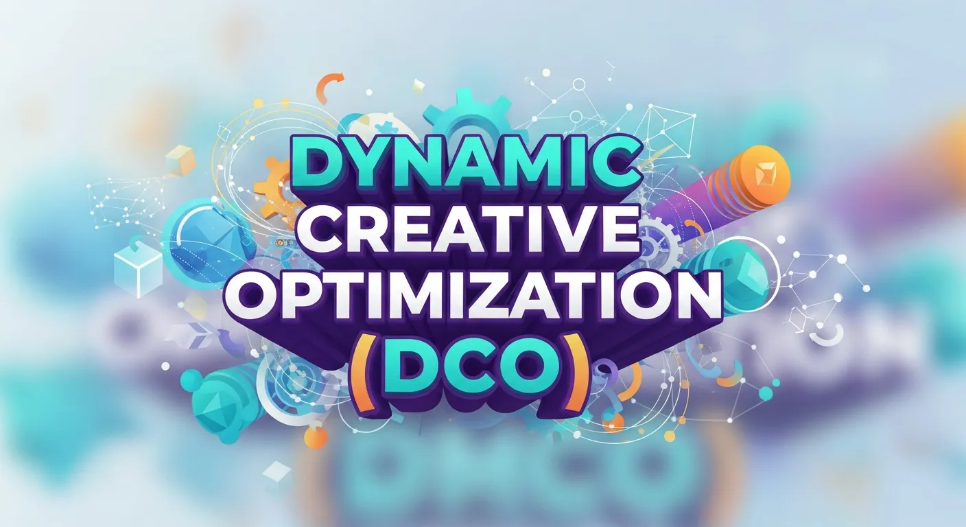 Visual showing dynamic creative optimization in programmatic advertising and real-time personalized ad delivery.