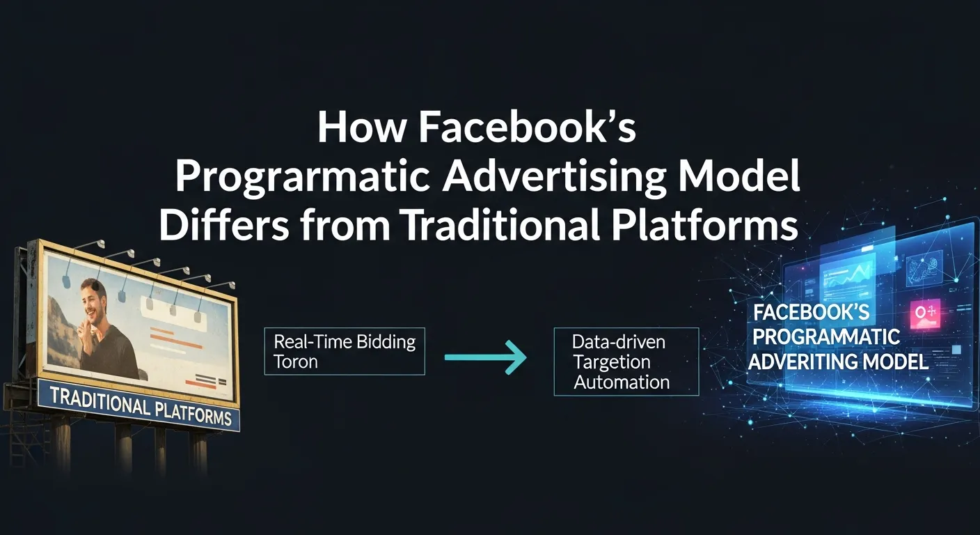 Comparison showing how Facebook programmatic advertising differs from traditional programmatic advertising platforms
