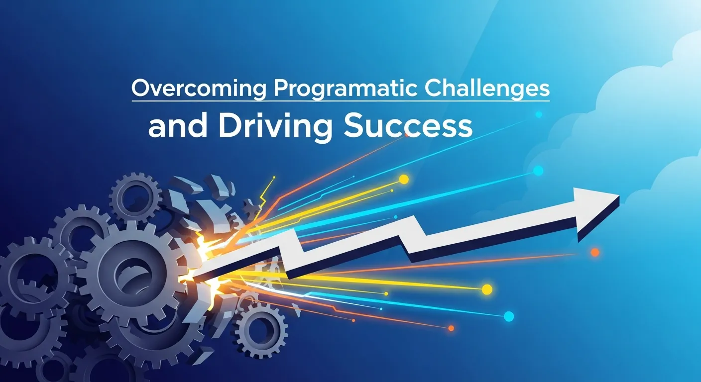 Concept graphic highlighting solutions to programmatic advertising challenges and performance growth