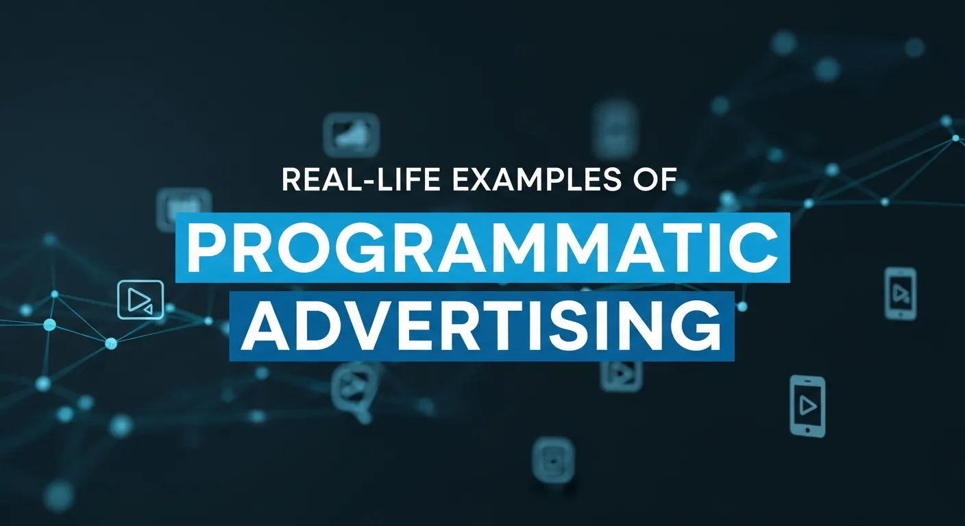 Diagram showcasing real-life programmatic advertising examples used by brands across platforms
