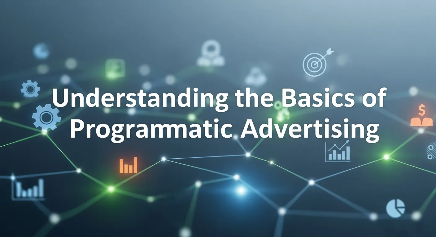 Visual overview of the basics of programmatic advertising and how automated ad buying works