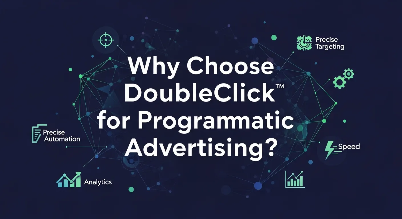 Graphic showing advantages of DoubleClick in managing Facebook programmatic ads