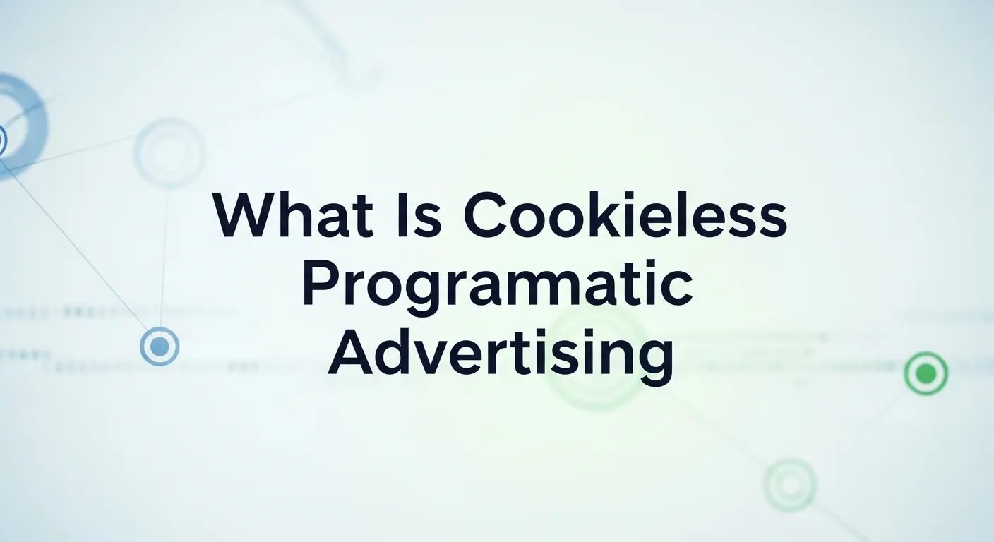 Concept of programmatic advertising without cookies in a privacy-first marketing environment