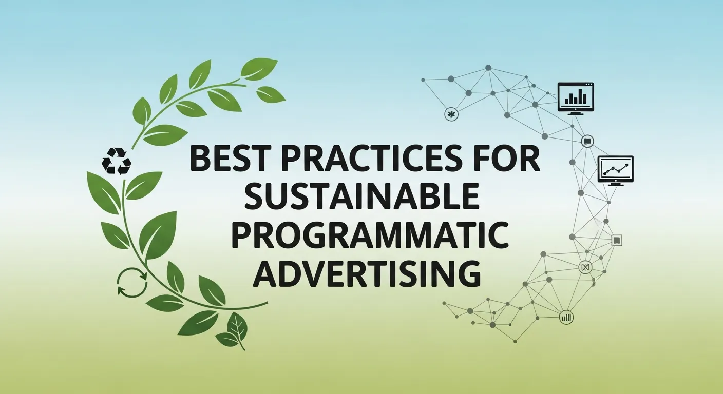 Illustration showing best practices for sustainable programmatic advertising campaigns