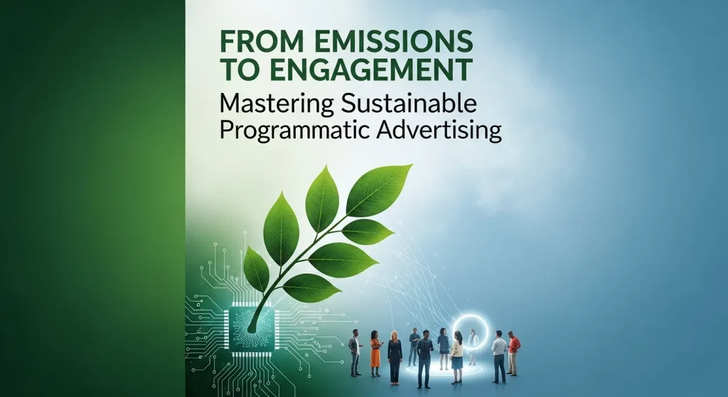 Diagram showing eco-friendly strategies for programmatic advertising campaigns