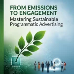 Diagram showing eco-friendly strategies for programmatic advertising campaigns