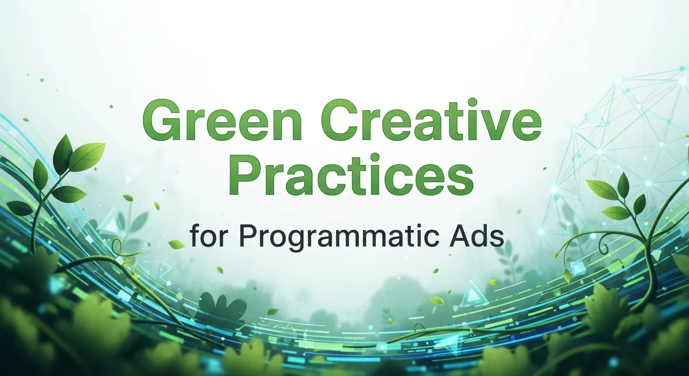 Visual explaining how to design sustainable and green programmatic ads