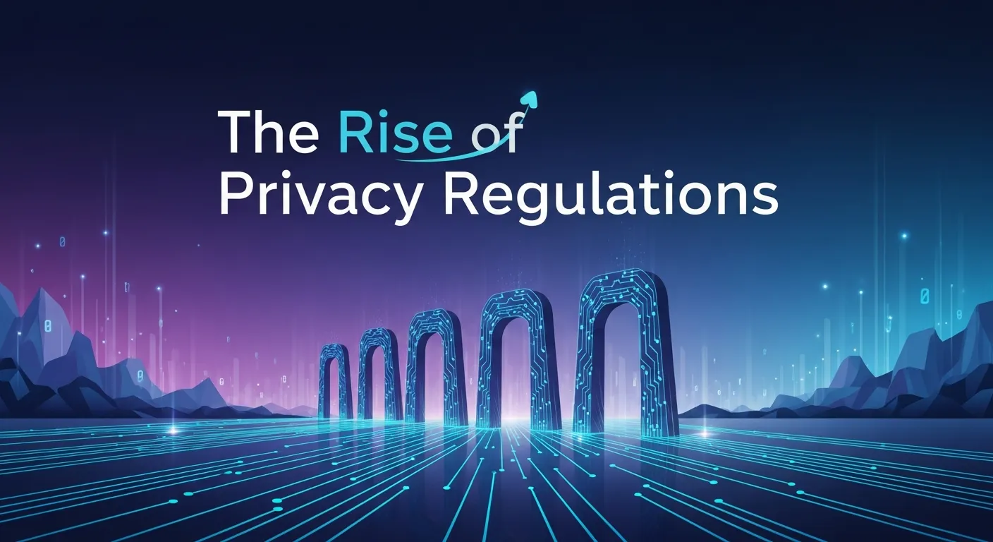 Graphic showing how increasing privacy regulations impact programmatic advertising and marketer strategies