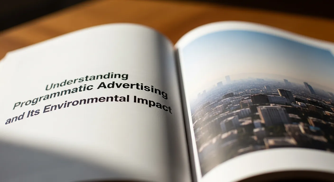 Diagram highlighting eco-friendly approaches to reduce the carbon footprint of programmatic advertising