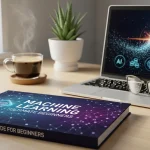 Infographic illustrating a beginner’s guide to machine learning, featuring data collection, algorithm training, model development, supervised and unsupervised learning, neural networks, prediction outputs, and real-world AI applications.